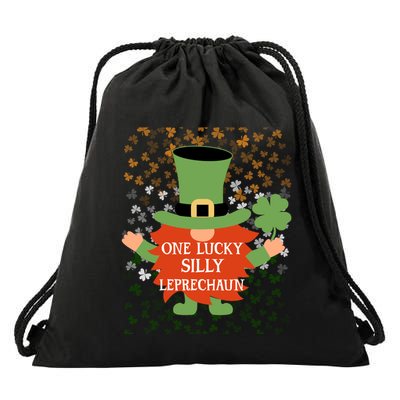 Silly Funny St PatrickS Day Lucky Gnome Family Matching Gift Drawstring Bag