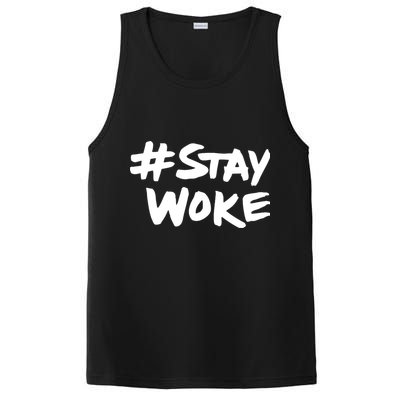 #Staywoke Funny Stay Woke Meme PosiCharge Competitor Tank