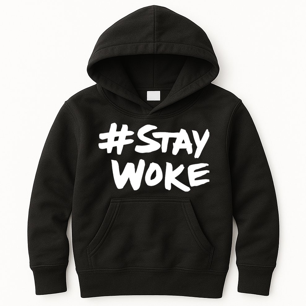 #Staywoke Funny Stay Woke Meme Kids Hoodie