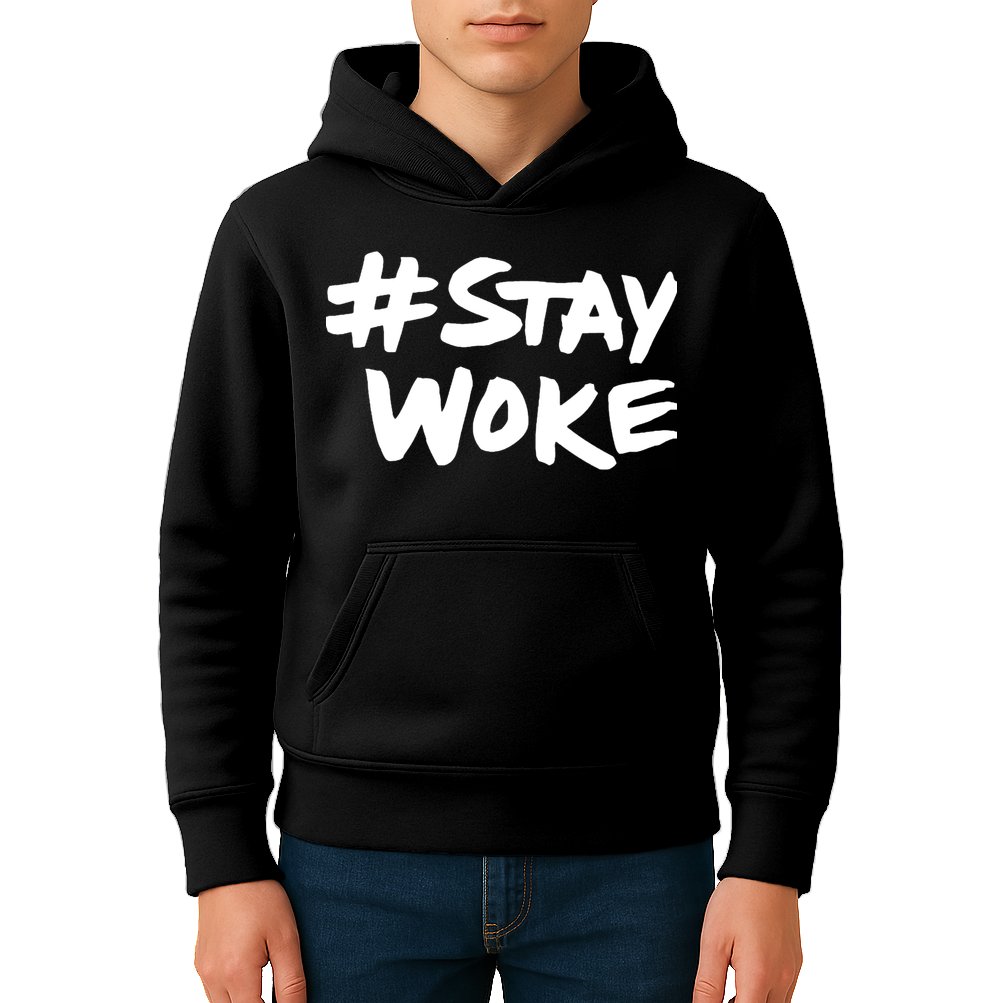 #Staywoke Funny Stay Woke Meme Kids Hoodie