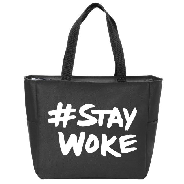 #Staywoke Funny Stay Woke Meme Zip Tote Bag