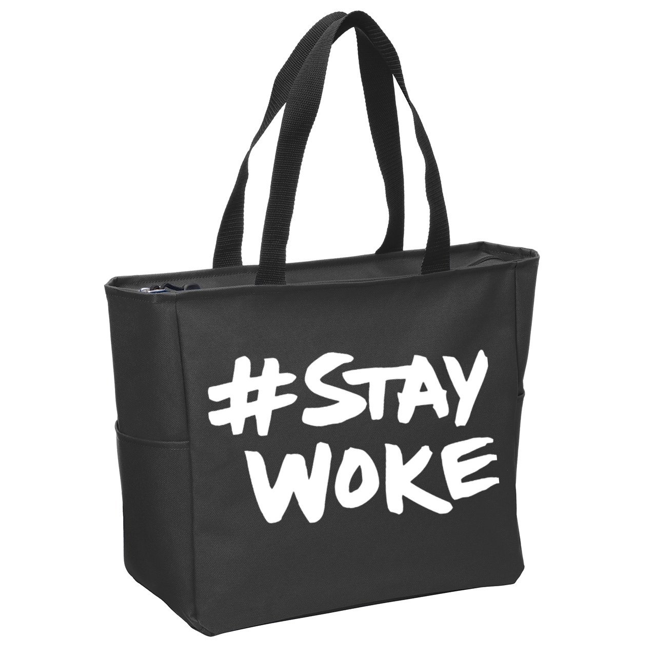 #Staywoke Funny Stay Woke Meme Zip Tote Bag