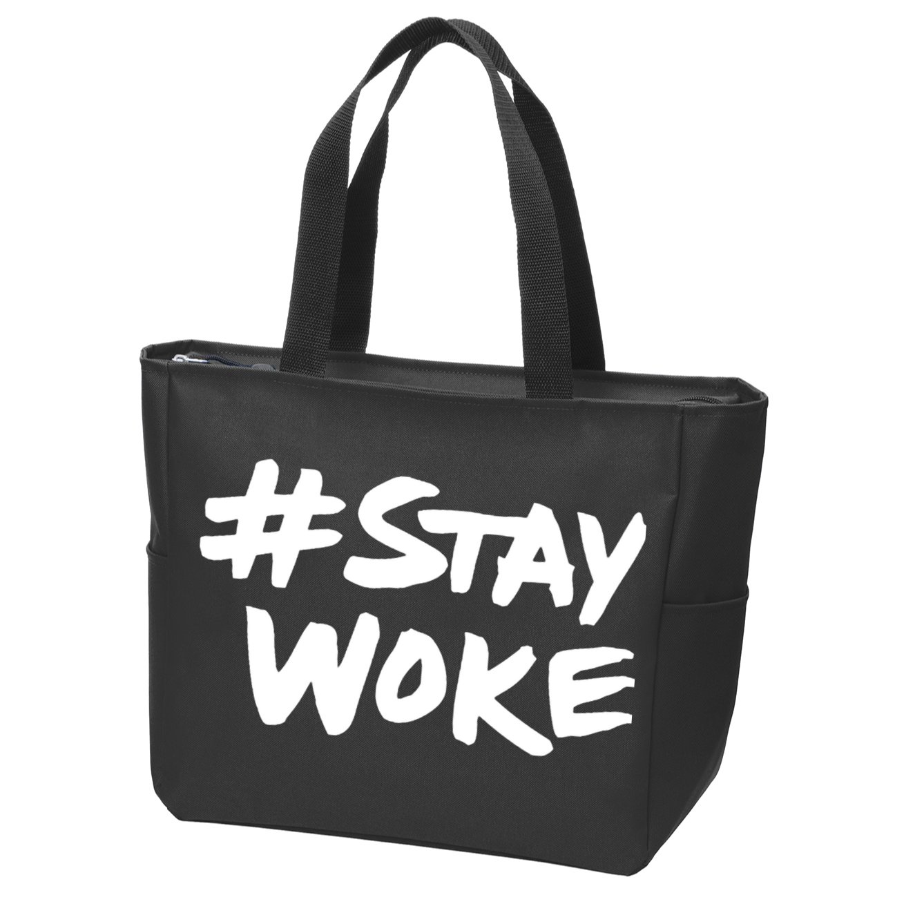 #Staywoke Funny Stay Woke Meme Zip Tote Bag