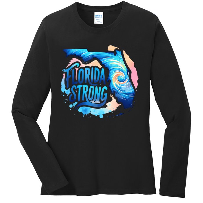 Support Florida Stay Western Strong Florida Ladies Long Sleeve Shirt