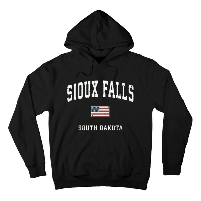 Sioux Falls South Dakota Sd Vintage American Flag Sports Hoodie Hoodie