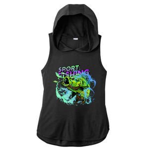 Sport Fishing Ladies PosiCharge Tri-Blend Wicking Draft Hoodie Tank