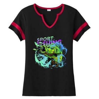 Sport Fishing Ladies Halftime Notch Neck Tee