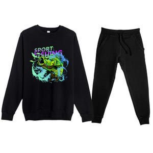 Sport Fishing Premium Crewneck Sweatsuit Set