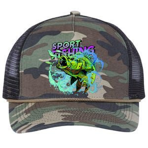 Sport Fishing Retro Rope Trucker Hat Cap