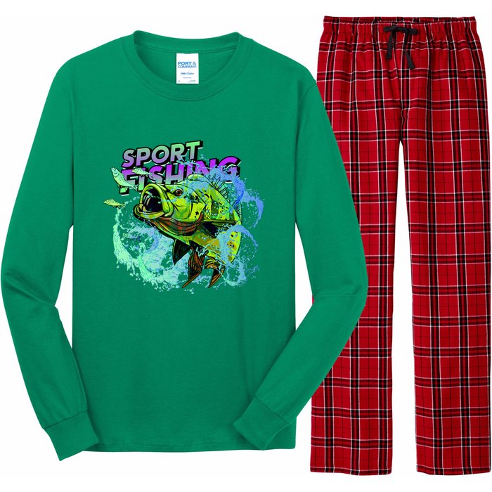 Sport Fishing Long Sleeve Pajama Set