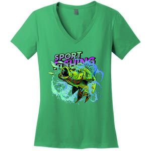 Sport Fishing Women's V-Neck T-Shirt