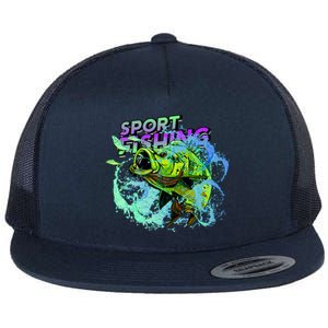 Sport Fishing Flat Bill Trucker Hat