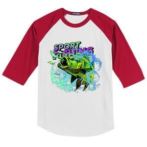 Sport Fishing Kids Colorblock Raglan Jersey