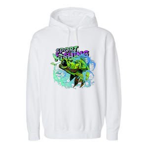 Sport Fishing Garment-Dyed Fleece Hoodie