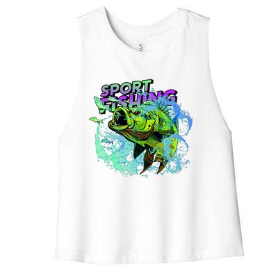 Sport Fishing Women's Racerback Cropped Tank