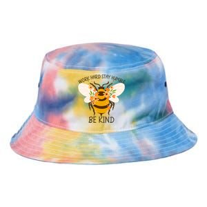 Sunflower Flower Sunshine Work Hard Stay Humble Gift Tie Dye Newport Bucket Hat