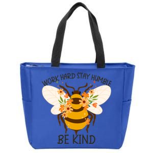 Sunflower Flower Sunshine Work Hard Stay Humble Gift Zip Tote Bag