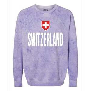 Swiss Flag Switzerland Souvenir Schweiz Gift Suisse Svizzera Colorblast Crewneck Sweatshirt