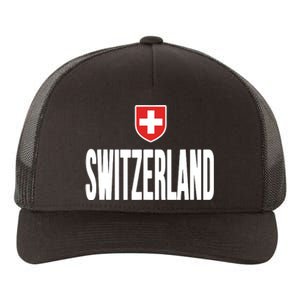 Swiss Flag Switzerland Souvenir Schweiz Gift Suisse Svizzera Yupoong Adult 5-Panel Trucker Hat