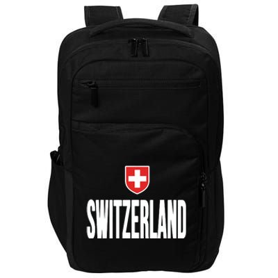 Swiss Flag Switzerland Souvenir Schweiz Gift Suisse Svizzera Impact Tech Backpack