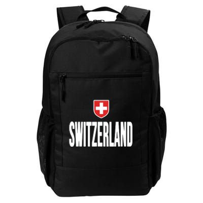 Swiss Flag Switzerland Souvenir Schweiz Gift Suisse Svizzera Daily Commute Backpack