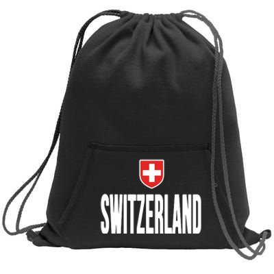 Swiss Flag Switzerland Souvenir Schweiz Gift Suisse Svizzera Sweatshirt Cinch Pack Bag