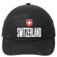 Swiss Flag Switzerland Souvenir Schweiz Gift Suisse Svizzera 7-Panel Snapback Hat