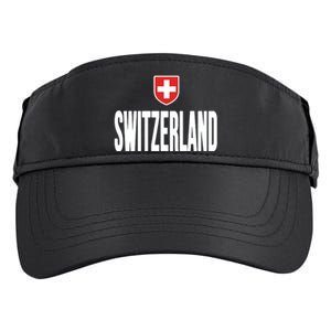 Swiss Flag Switzerland Souvenir Schweiz Gift Suisse Svizzera Adult Drive Performance Visor