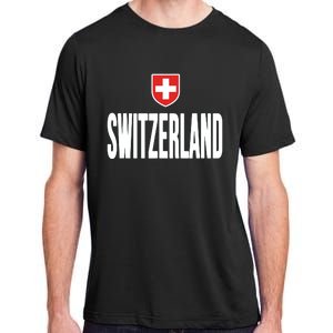 Swiss Flag Switzerland Souvenir Schweiz Gift Suisse Svizzera Adult ChromaSoft Performance T-Shirt