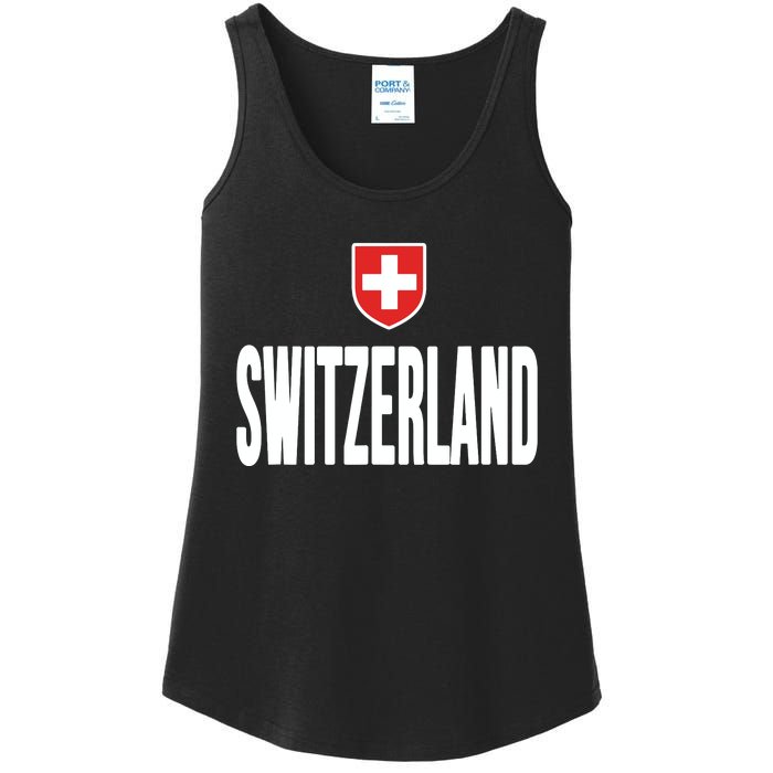 Swiss Flag Switzerland Souvenir Schweiz Gift Suisse Svizzera Ladies Essential Tank