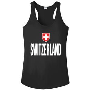 Swiss Flag Switzerland Souvenir Schweiz Gift Suisse Svizzera Ladies PosiCharge Competitor Racerback Tank