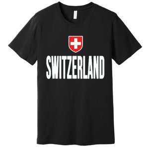 Swiss Flag Switzerland Souvenir Schweiz Gift Suisse Svizzera Premium T-Shirt