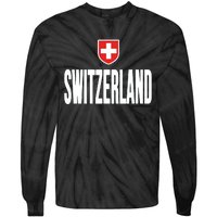 Swiss Flag Switzerland Souvenir Schweiz Gift Suisse Svizzera Tie-Dye Long Sleeve Shirt