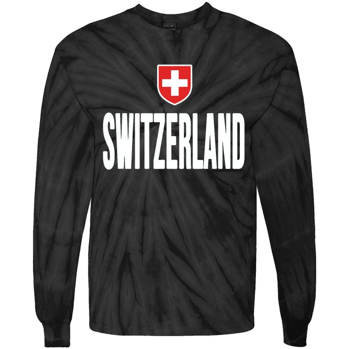 Swiss Flag Switzerland Souvenir Schweiz Gift Suisse Svizzera Tie-Dye Long Sleeve Shirt