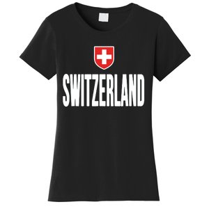 Swiss Flag Switzerland Souvenir Schweiz Gift Suisse Svizzera Women's T-Shirt