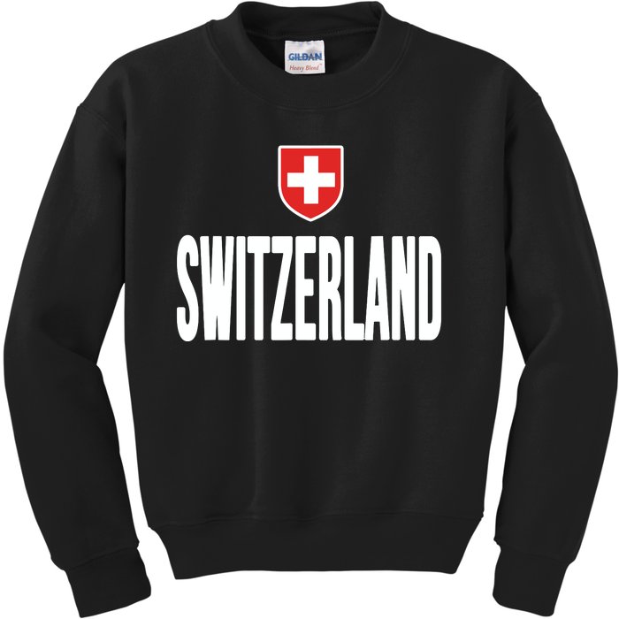 Swiss Flag Switzerland Souvenir Schweiz Gift Suisse Svizzera Kids Sweatshirt