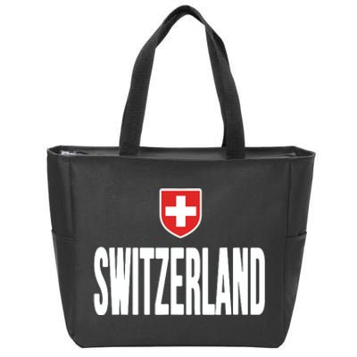 Swiss Flag Switzerland Souvenir Schweiz Gift Suisse Svizzera Zip Tote Bag