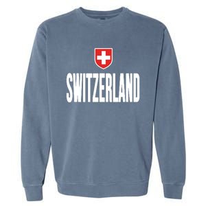 Swiss Flag Switzerland Souvenir Schweiz Gift Suisse Svizzera Garment-Dyed Sweatshirt