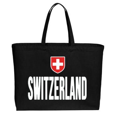 Swiss Flag Switzerland Souvenir Schweiz Gift Suisse Svizzera Cotton Canvas Jumbo Tote