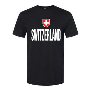 Swiss Flag Switzerland Souvenir Schweiz Gift Suisse Svizzera Softstyle CVC T-Shirt