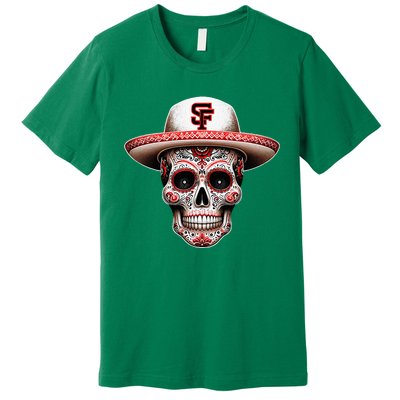 San Francisco Sugar Skull In The Style Mexican Day Premium T-Shirt