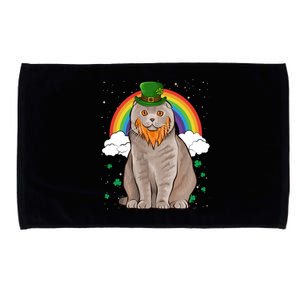 Scottish Fold St Patricks Day Leprechaun Gift Microfiber Hand Towel