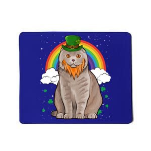 Scottish Fold St Patricks Day Leprechaun Gift Mousepad