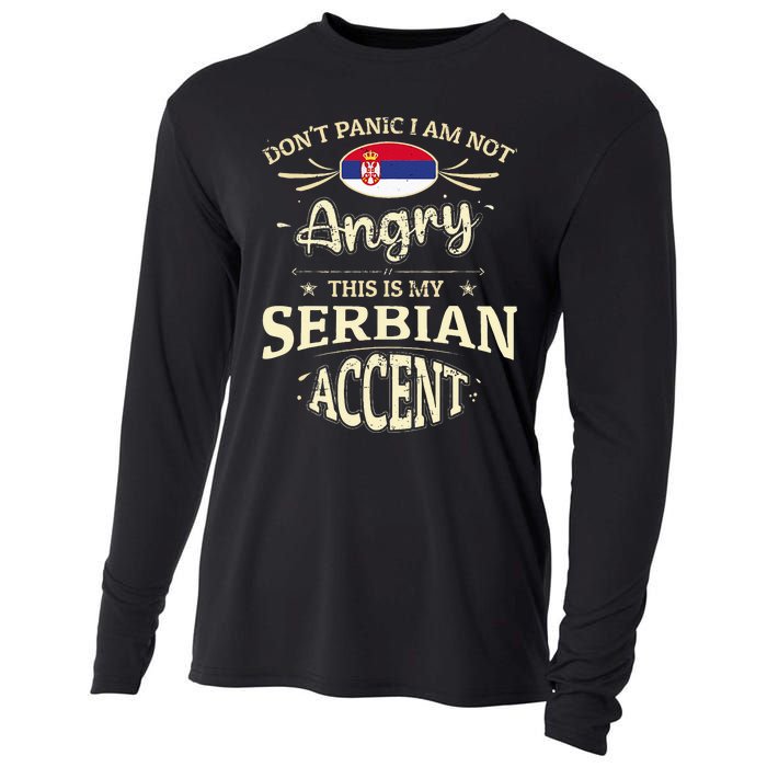 Serbia Flag Souvenirs For Serbians Men & Women Cooling Performance Long Sleeve Crew