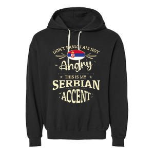 Serbia Flag Souvenirs For Serbians Men & Women Garment-Dyed Fleece Hoodie