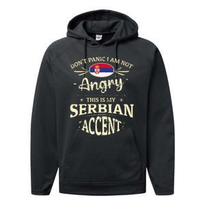 Serbia Flag Souvenirs For Serbians Men & Women Performance Fleece Hoodie