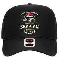 Serbia Flag Souvenirs For Serbians Men & Women High Crown Mesh Back Trucker Hat