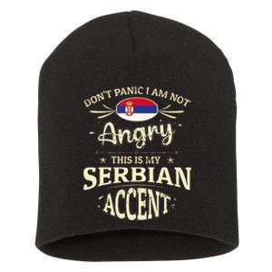 Serbia Flag Souvenirs For Serbians Men & Women Short Acrylic Beanie