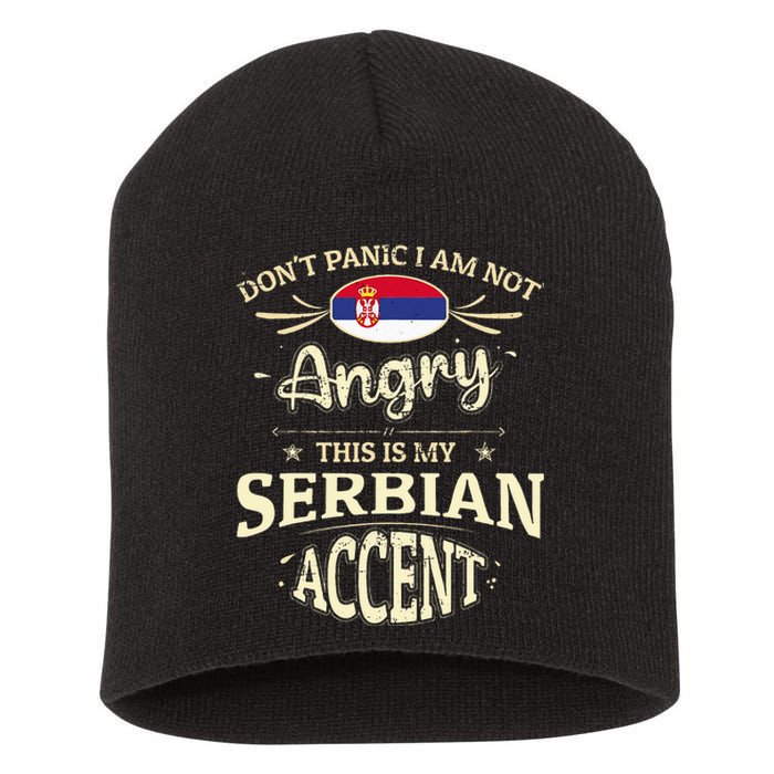 Serbia Flag Souvenirs For Serbians Men & Women Short Acrylic Beanie