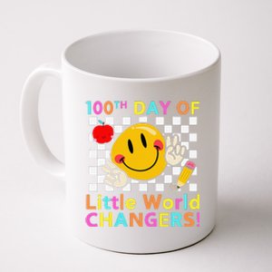 Smile Face Student Teacher Happy 100th Day Of School Coffee Mug